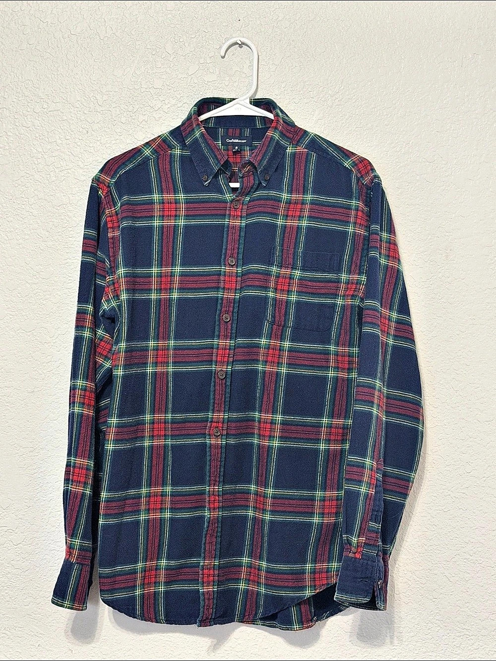 Croft & Barrow Plaid Cotton Button Down Size Small Like New